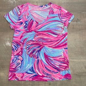 Lily Pulitzer Multicolored V-neck, Medium